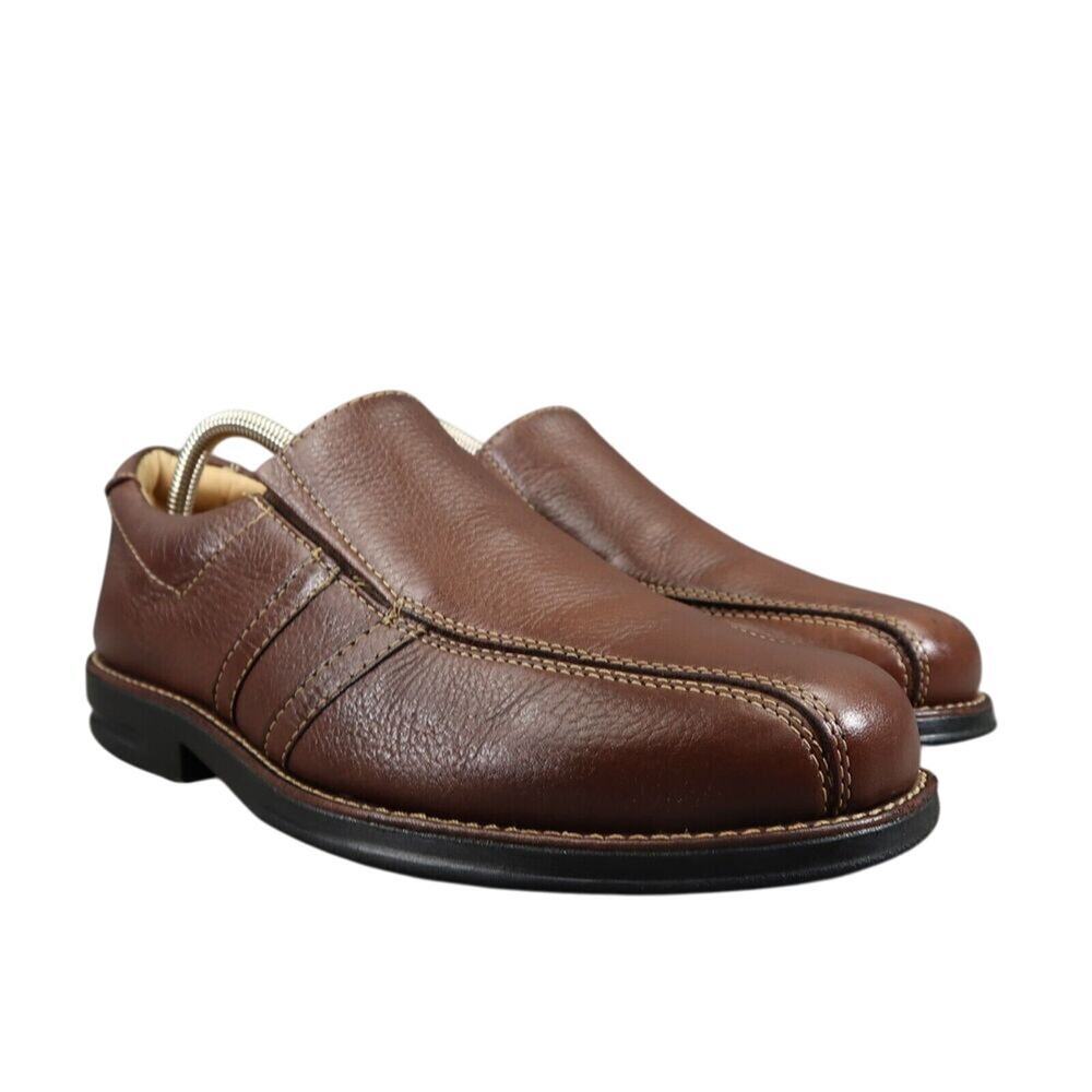 Sandro Moscoloni Shoes Mens 9 Slip On Classic Bike Toe Leather Comfort Flexible